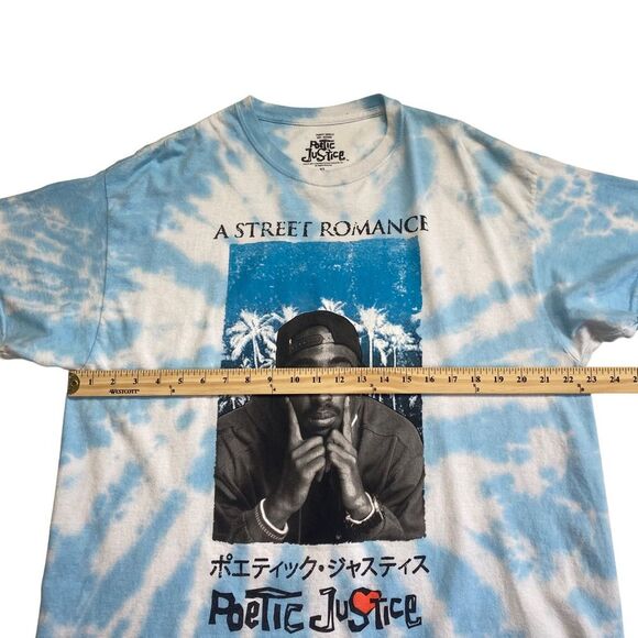 Poetic Justice Tupac A Street Romance Tie-Dye Tee Blue Sz XL - Picture 6 of 10